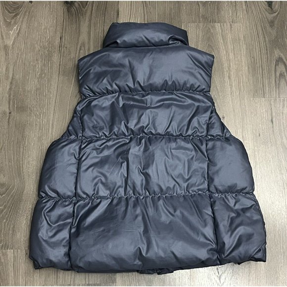 GAP Down Puffer Vest Women’s XL Purple Metallica Periwinkle Full Zip Quilted - Picture 8 of 11